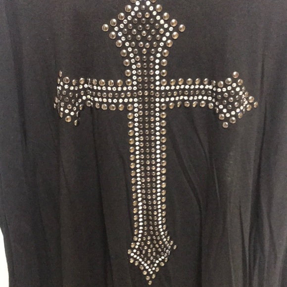 NWT Scandalicious Swarovski crystal rhinestone bling cross rodeo cardigan MEDIUM - Picture 5 of 13